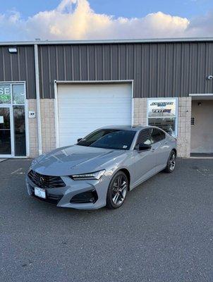 Acura TLX with ceramic 15% all around and 35% windshield