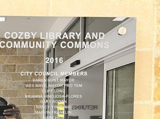Cozby Library and Community Commons