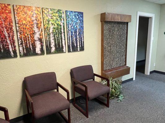 Reception area, enjoy the fountain