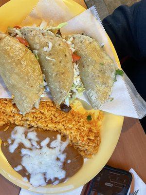 Steak and pastor tacos