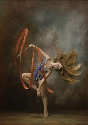 Ribbon with our beautiful FIG junior gymnast.