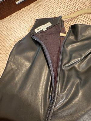 Navy zipper sewn into my black dress