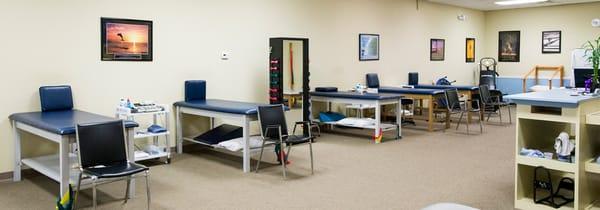 Treatment area inside the Howell location of Atlantic Physical Therapy Center.