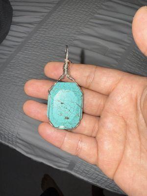 Turquoise gem that I wire wrapped myself
