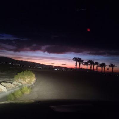 Sunset in the desert.