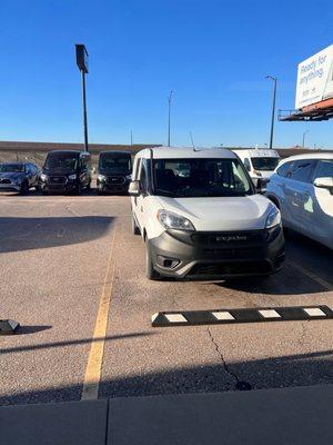 This is the van they made me drive after I reserved a COMPACT