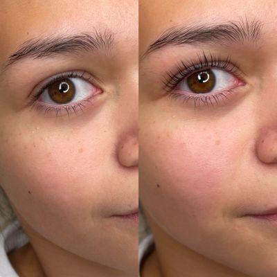 Lash lift and tint.
