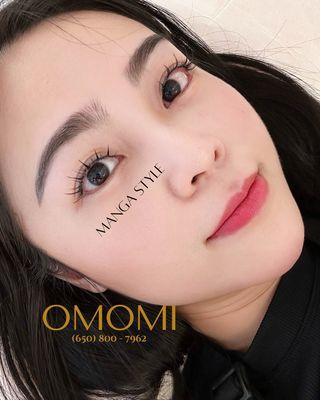 OMOMI Lash & PMU provides premium lash extension, lash lift & tint, brow lamination, brow microblading and shading, facial skincare, etc.
