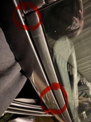 Dinged up scuffed up repainted pillar