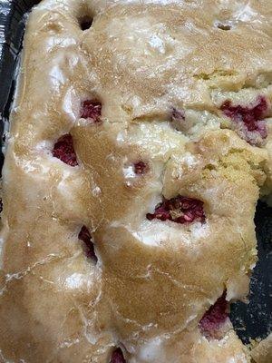 Lemon raspberry pound cake.