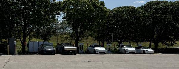 Charging stations with some shade.