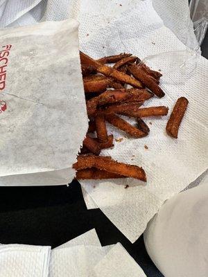 Sweet potato fries were decent