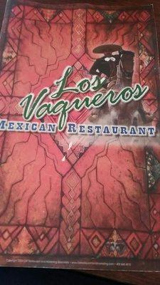 Front of menu.