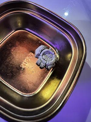 Rock hard dot of wasabi.