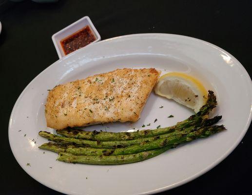Fish of the Day: Halibut served with a spicy side sauce (definitely has a kick, but great with the fish).