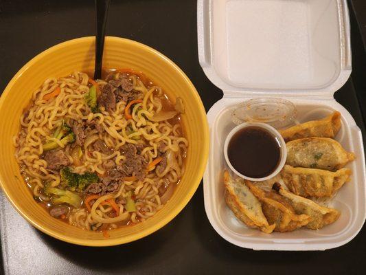 Bulgogi Ramen and Gyoza