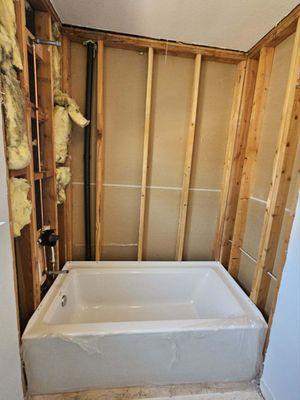 new tub and tub/shower valve