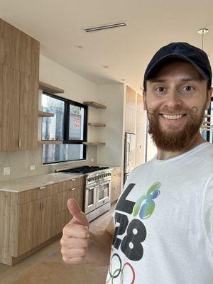 Installation of kitchen cabinets