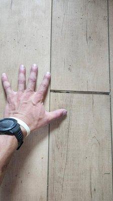 Gaps in the flooring
