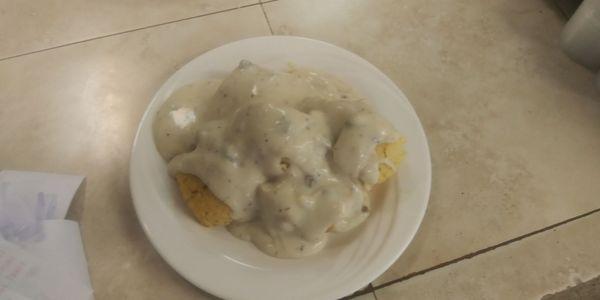 Home made biscuits and gravey