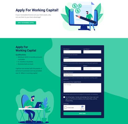 Application for factoring services available on our website.