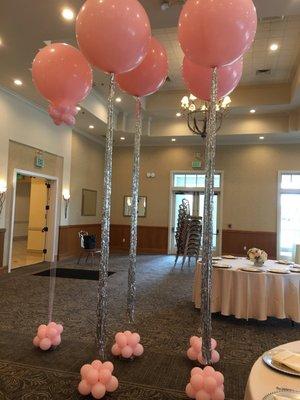 3' Balloons silver tail