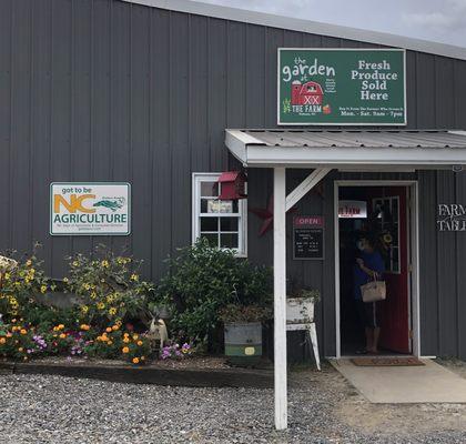 Entrance to produce store