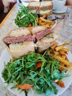 Burger and Steak Sandwich