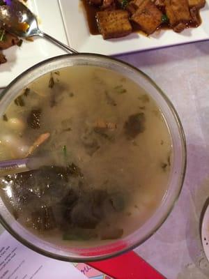 fish fillet with pickled vegetable soup.