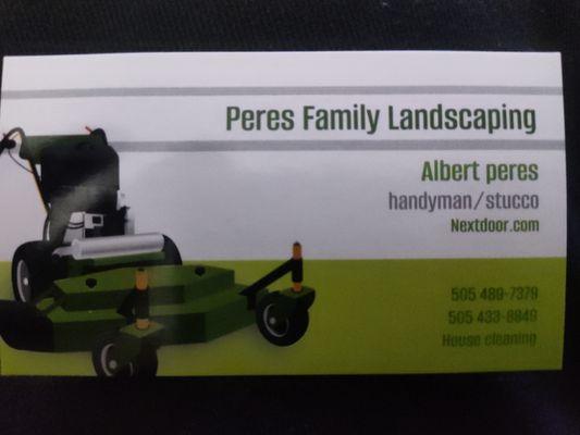 Peres Family Landscaping and cleaning services