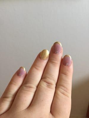 Cute manicure. The people are friendly & interesting. I need to go back for a polish change as this is already chipping though