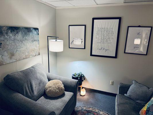 Quiet and comfortable office space at JC Counseling.