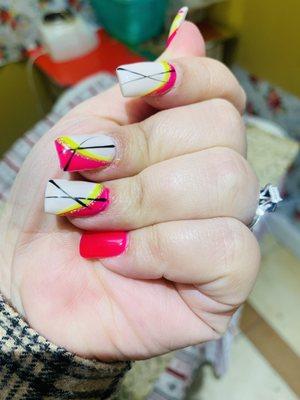 My super beautiful nails by Andy thank you k nails so much