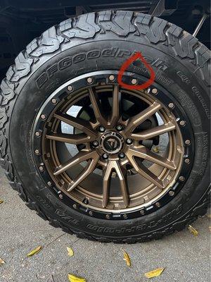 Location of the damage