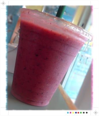 Purple Berry Smoothie - strawberry, blackberry, blueberry, pineapple, orange juice