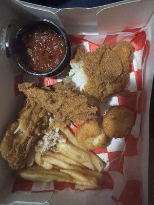 All the good was spit out just bad. I gave a fry to my dog and he threw it up.