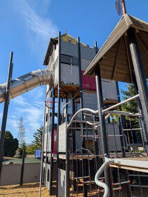 Huge castle and slide