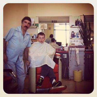 Getting a cut at Rick's!