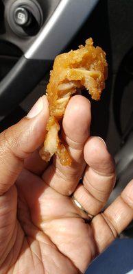 The quality of the chicken.