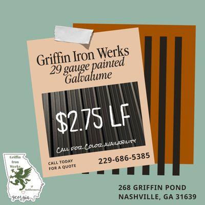 29 Ga Painted Galvalume Panels 2.75 Per LF