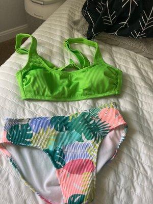 swim top, and swim bottoms