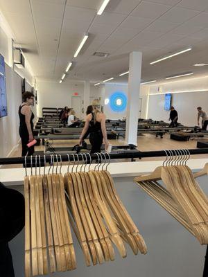 Inside studio - from locker room area