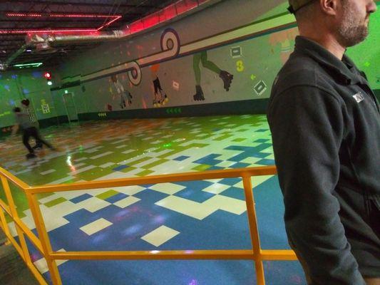 Part of the skating rink area.