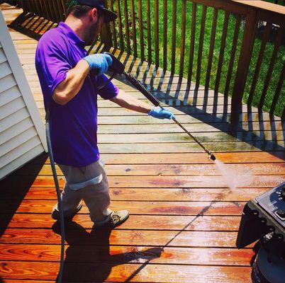 Deck power washing