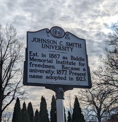 Johnson C Smith University Historical Marker