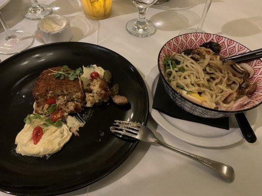 Smoked Trout Cake and House Ramen