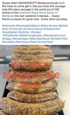 6th place in the world sausage