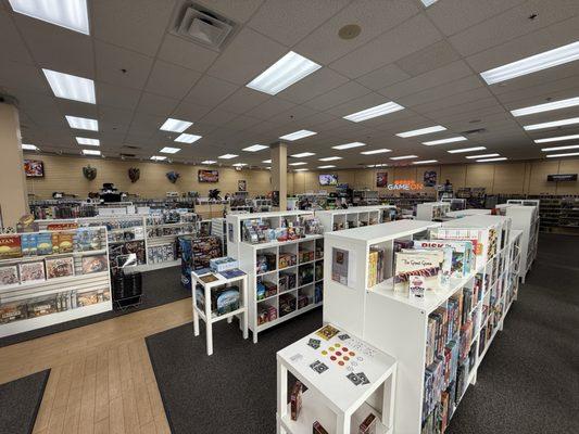 Board games near the entrance--great variety and selection