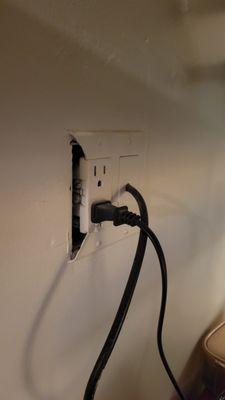 broken electrical socket covers.