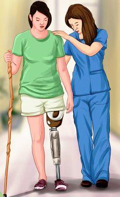 Trans-femoral prosthesis.